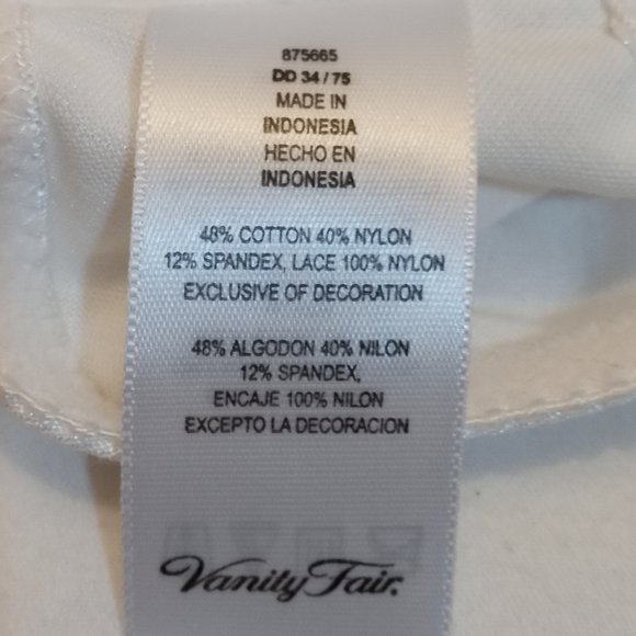 NWT Vanity Fair 34DD Soft White Bra - Picture 6 of 7